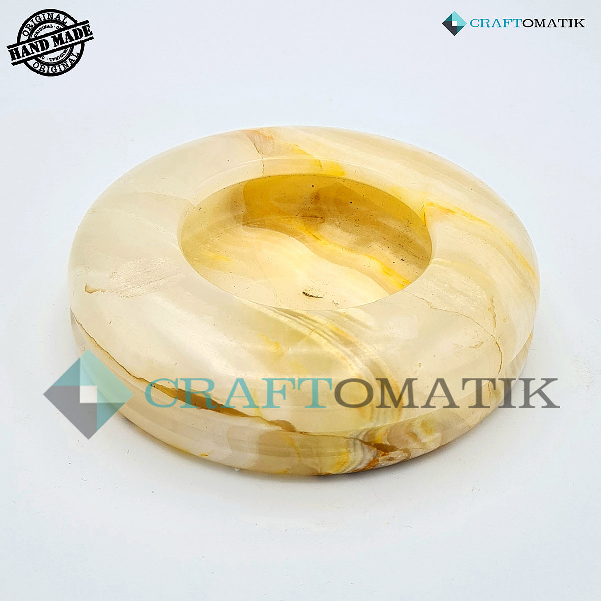 Royal Ash Tray | Marble Stone 500g | Hand made | AT01-OW