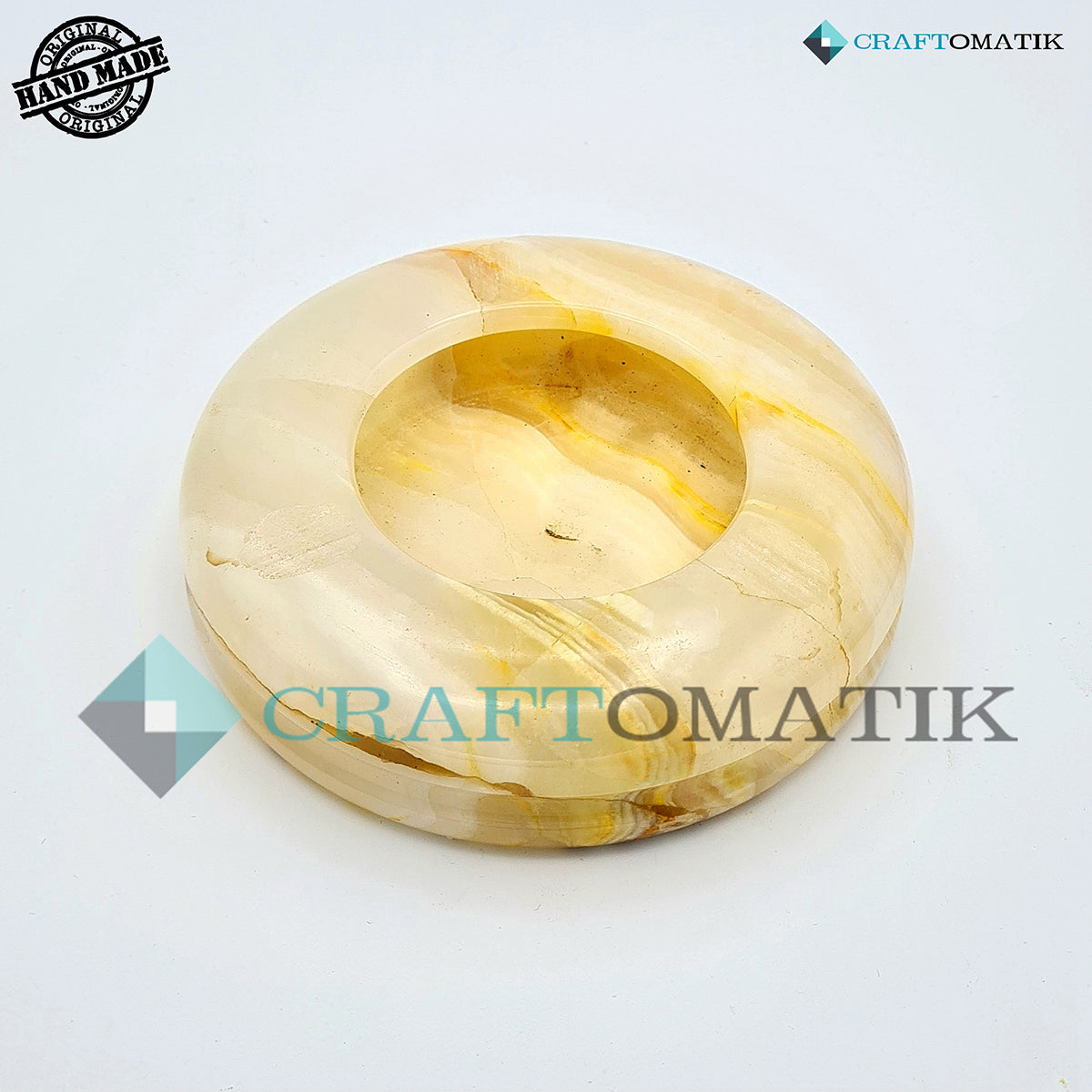 Royal Ash Tray | Marble Stone 500g | Hand made | AT01-OW