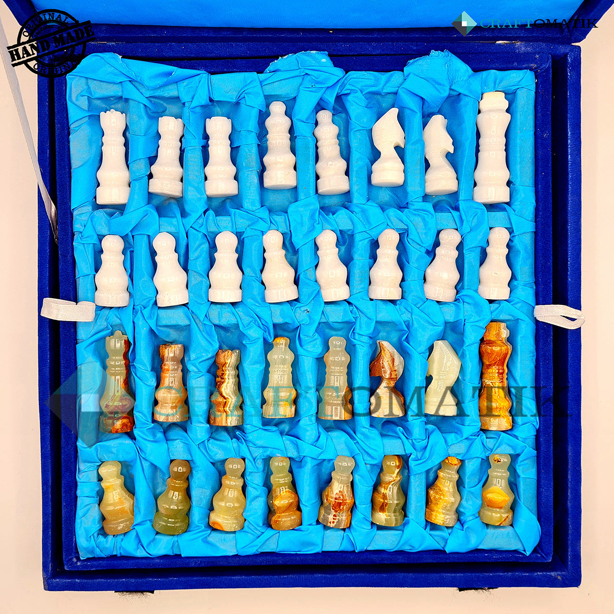 Royal Chess Board Gift Set | Marble Stone 5 kg | Hand made | CB01
