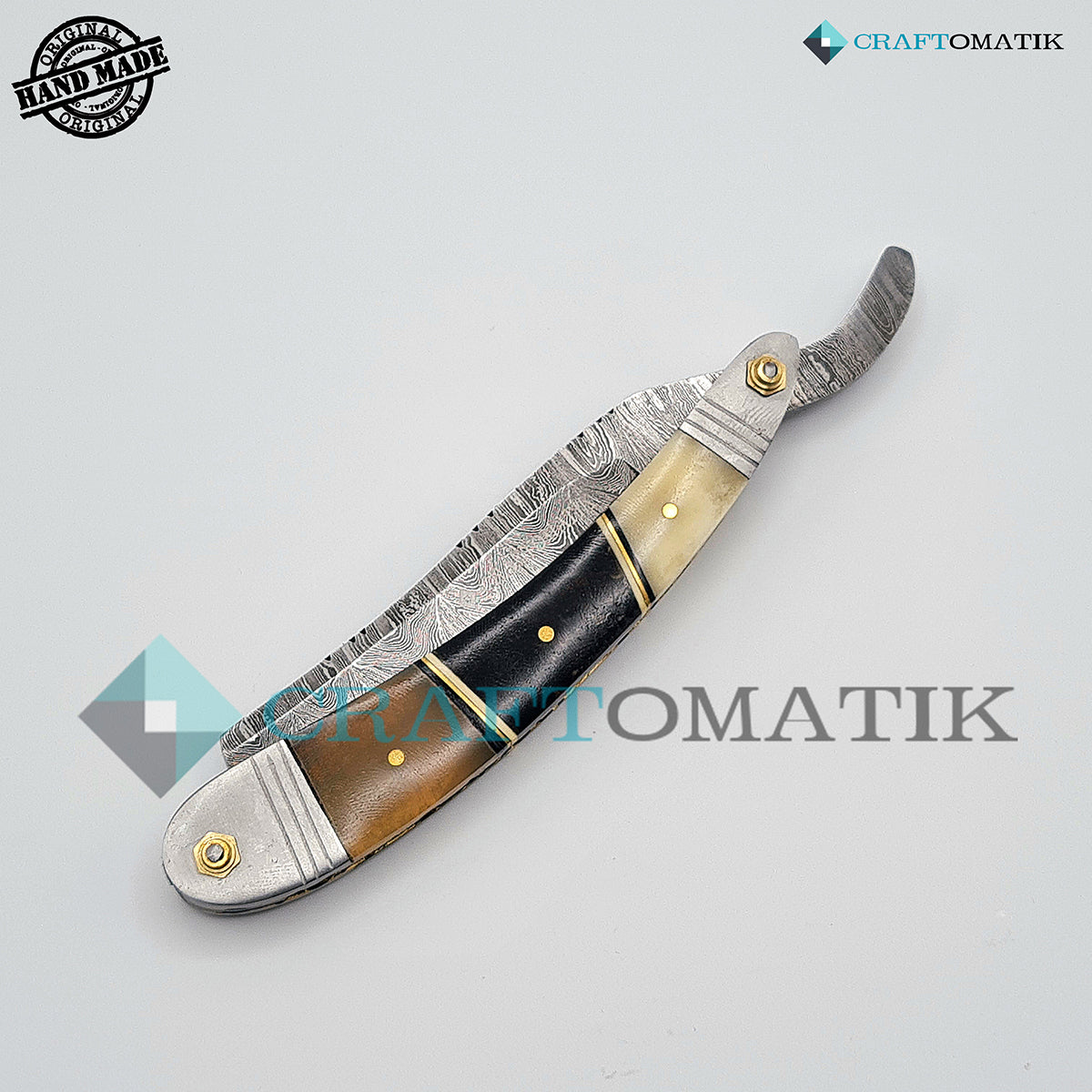 Damascus Steel Barber Razor Giftset - DBR42