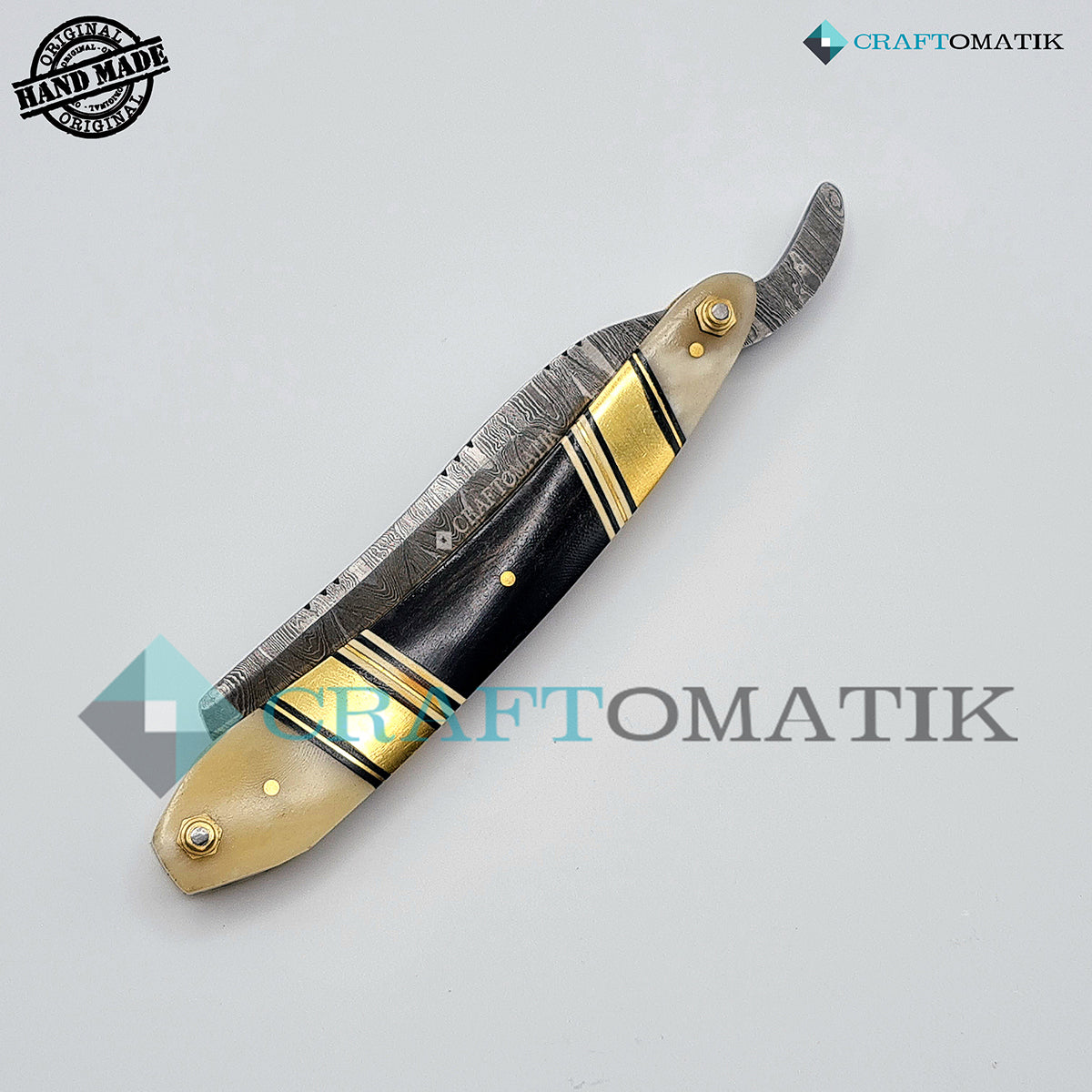 Damascus Steel Barber Razor Giftset - DBR58
