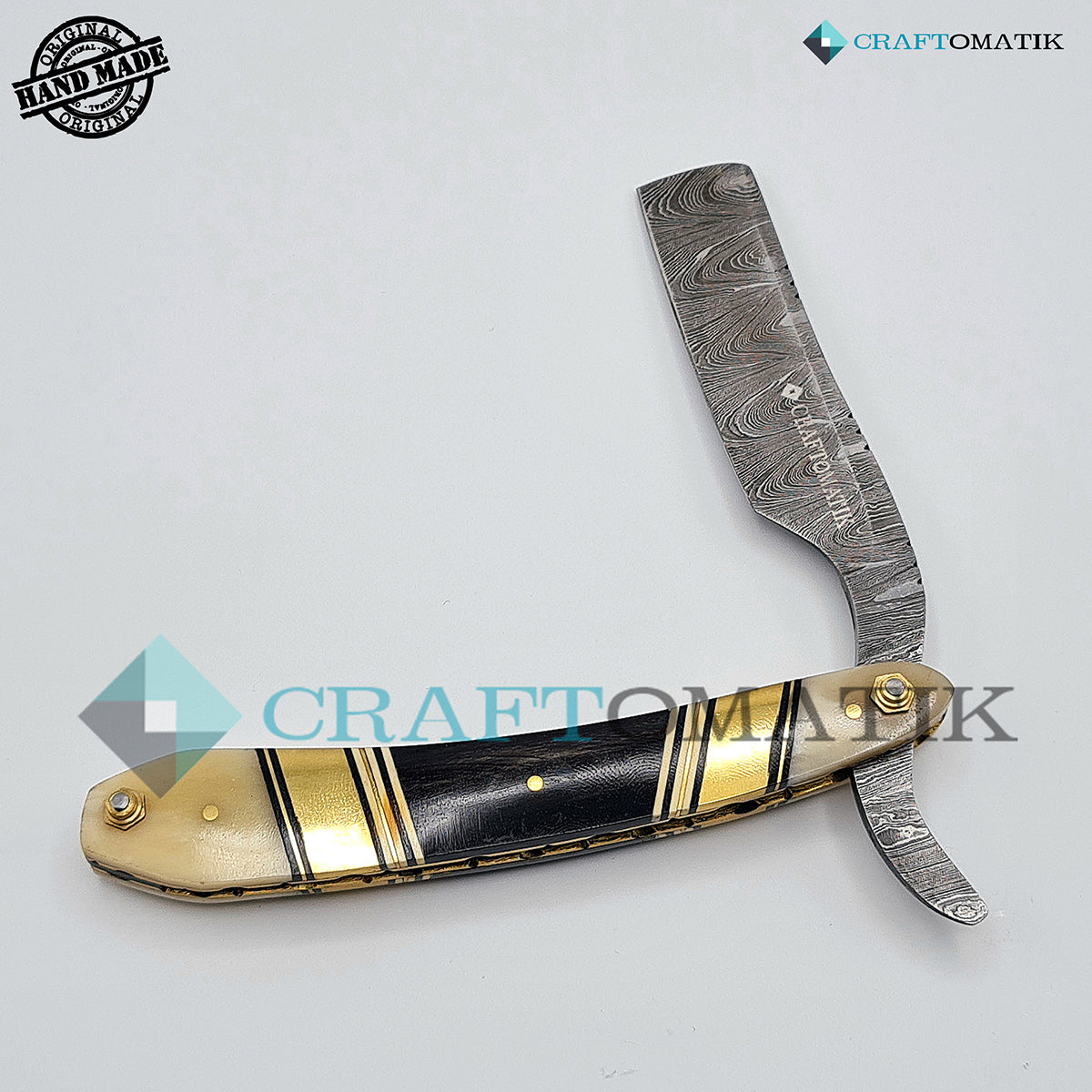Damascus Steel Barber Razor Giftset - DBR58