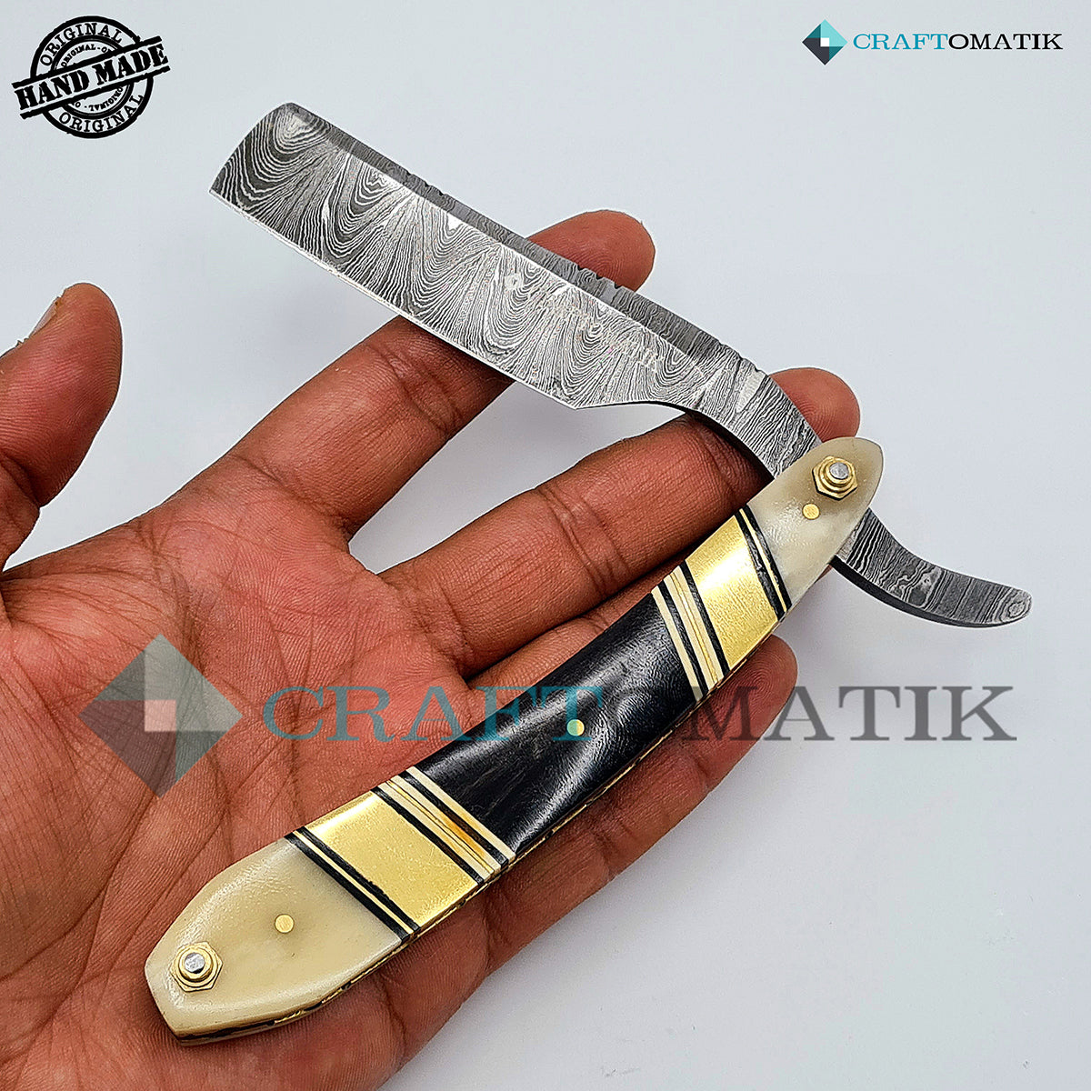 Damascus Steel Barber Razor Giftset - DBR58