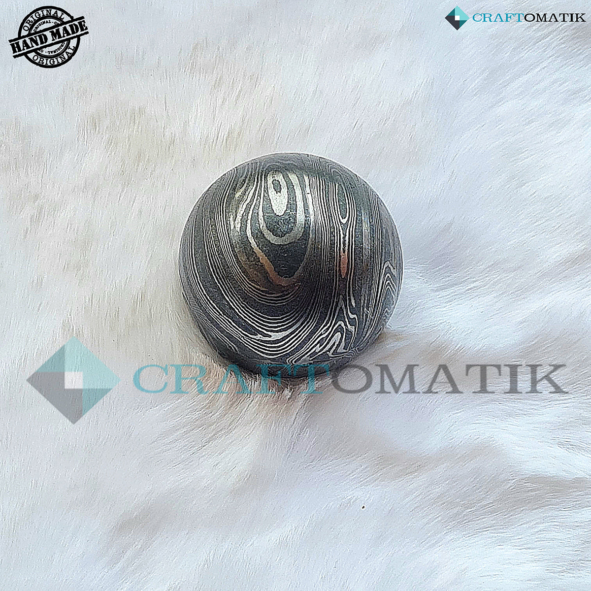 Damascus Ball | 50mm Steel Baoding Ball | Qi Gong Ball Meditation Decoration Ball