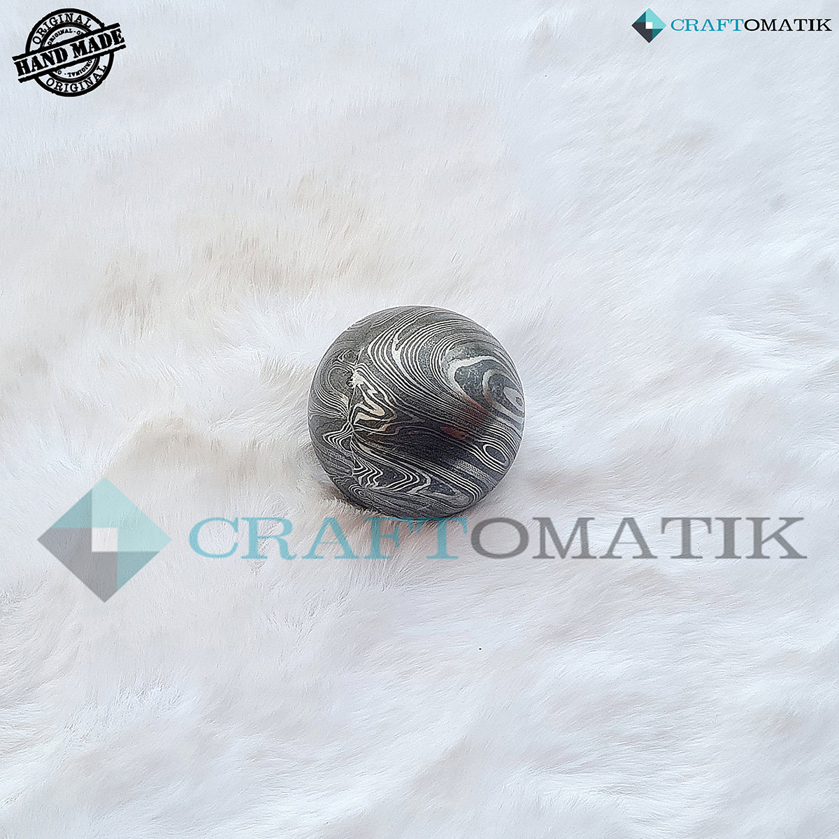 Damascus Ball | 50mm Steel Baoding Ball | Qi Gong Ball Meditation Decoration Ball