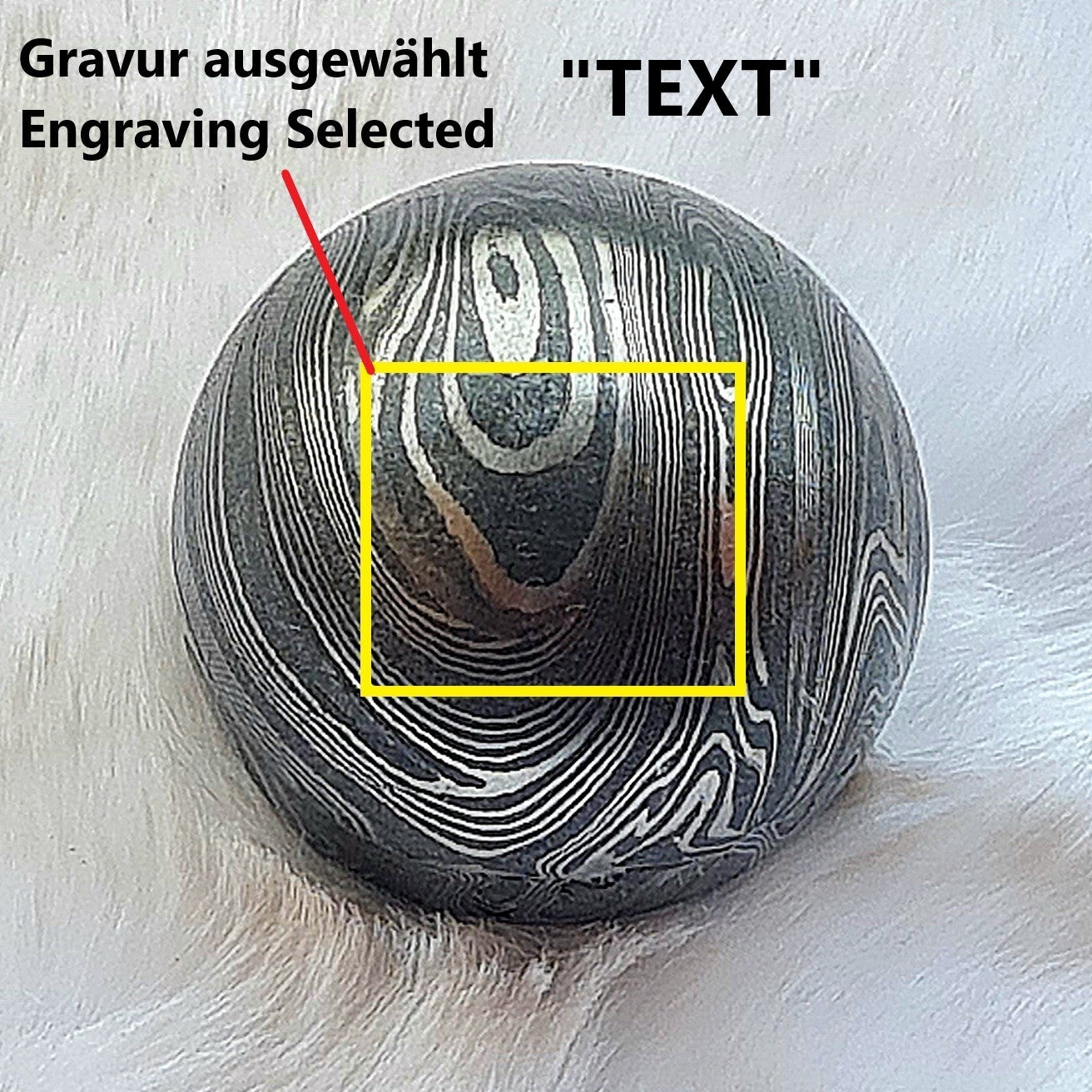 Damascus Ball | 50mm Steel Baoding Ball | Qi Gong Ball Meditation Decoration Ball