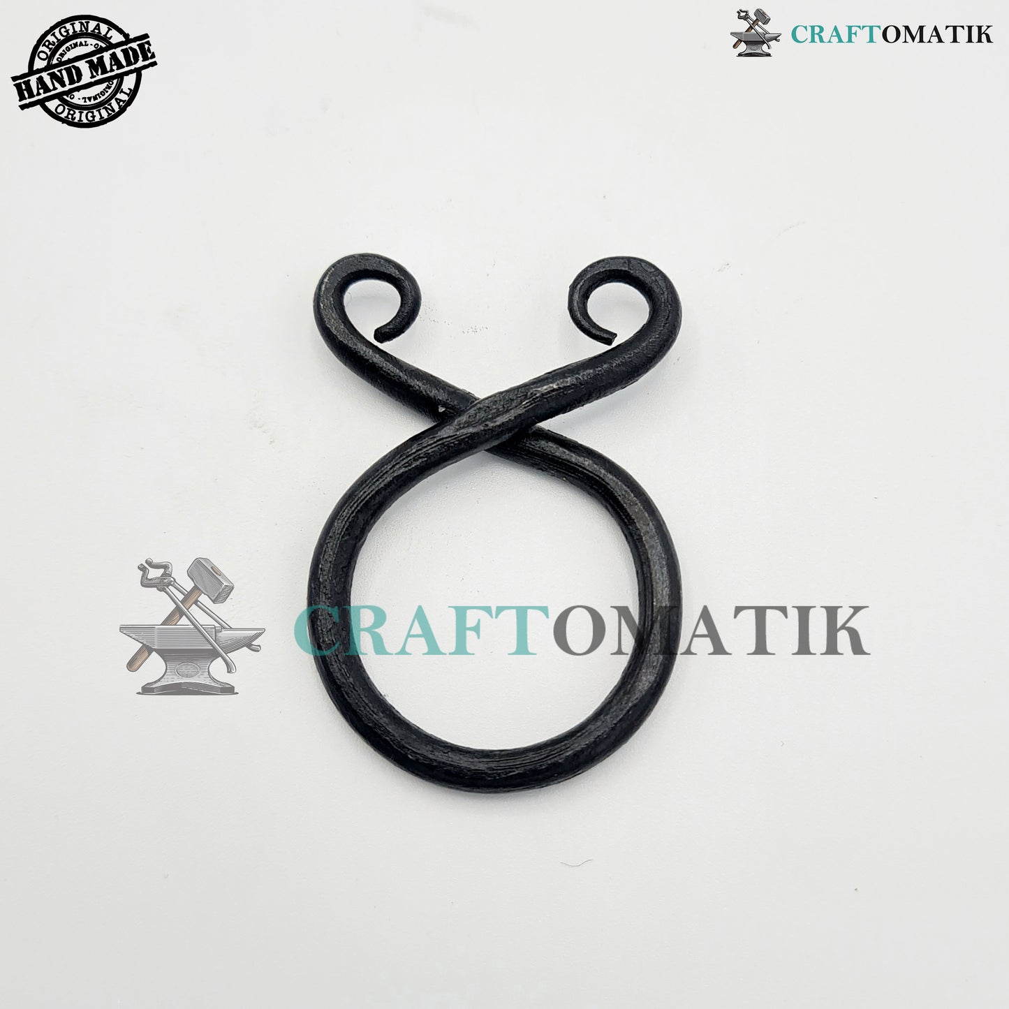 Mittelalterliches Amulett | Handgefertigter Wikinger-Anhänger | Keltisches Medaillon aus Schmiedeeisen | Runde Form | HFA02