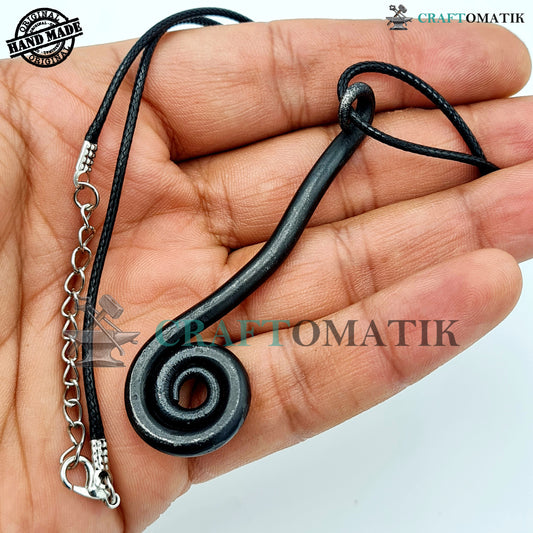 Medieval Amulet | Handmade Viking pendant | Wrought Iron Celtic Locket | Snake shape | HFA03