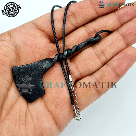 Medieval Amulet | Handmade Viking pendant | Wrought Iron Celtic Locket | Axe shape | HFA04