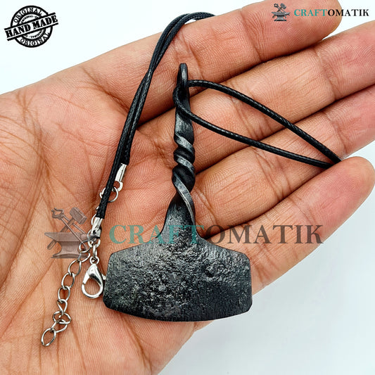 Medieval Amulet | Handmade Viking pendant | Wrought Iron Celtic Locket | Axe shape | HFA09