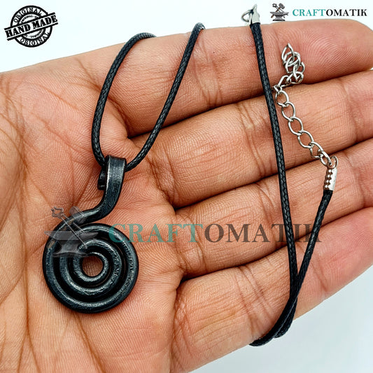 Medieval Amulet | Handmade Viking pendant | Wrought Iron Celtic Locket | Snail shape | HFA11