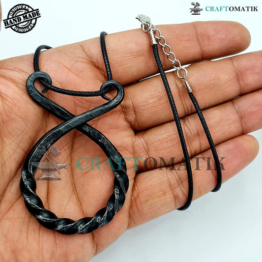 Medieval Amulet | Handmade Viking pendant | Wrought Iron Celtic Locket | Round shape | HFA12