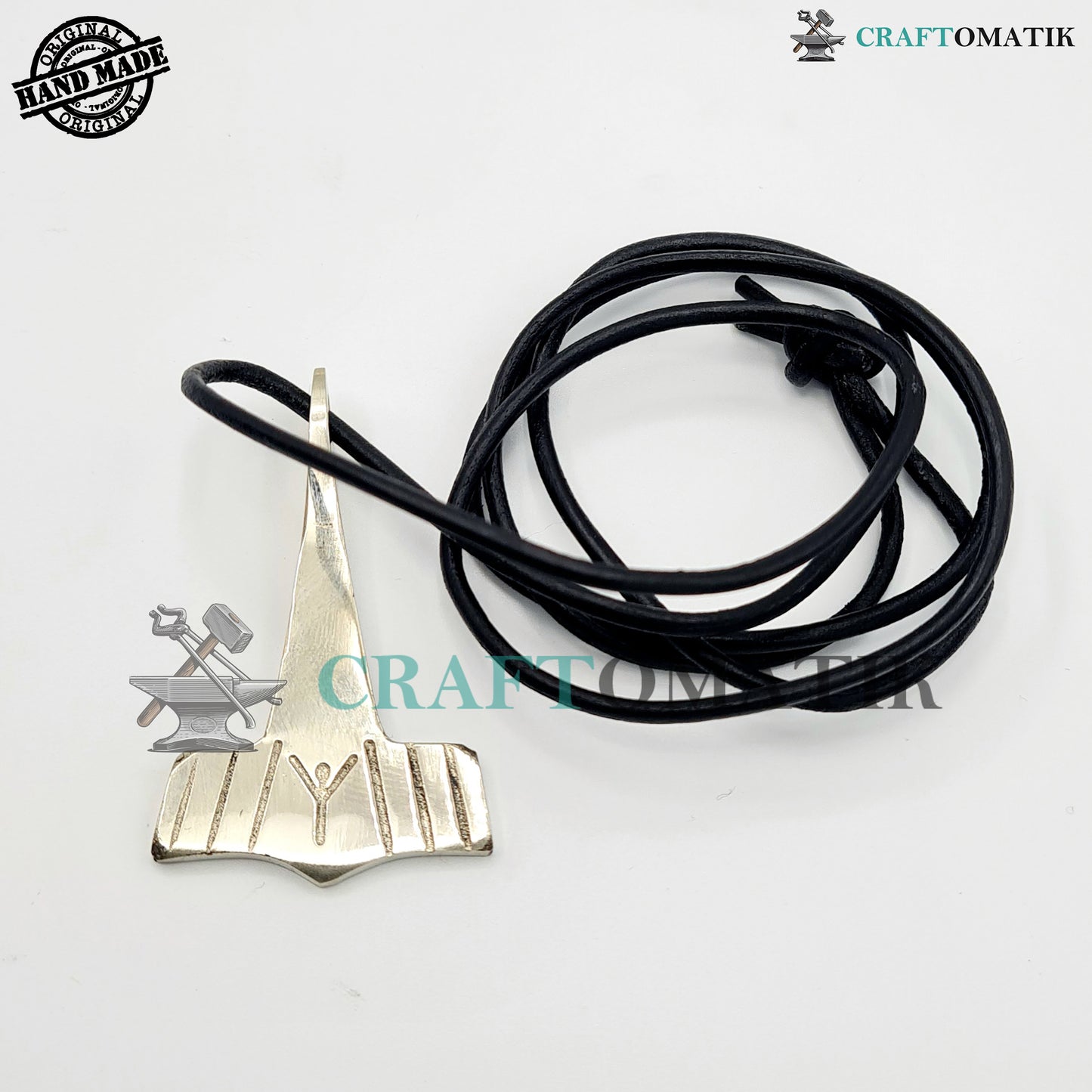 Medieval Amulet | Handmade Viking pendant | White Copper Celtic Locket | Anchor form | HFA19-S