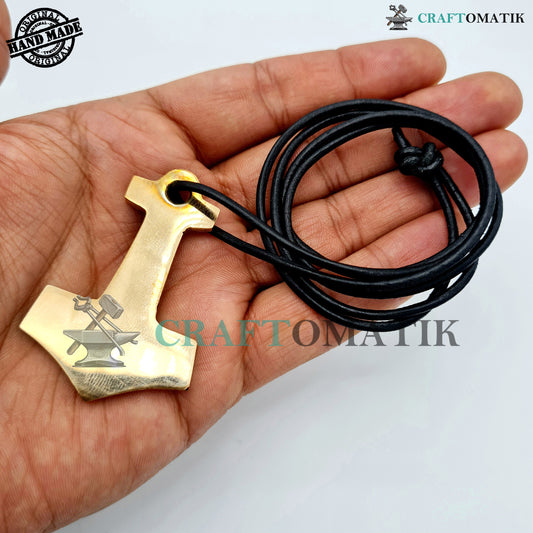 Medieval Amulet | Handmade Viking pendant | Red Copper Celtic Locket | Anchor form | HFA20-G