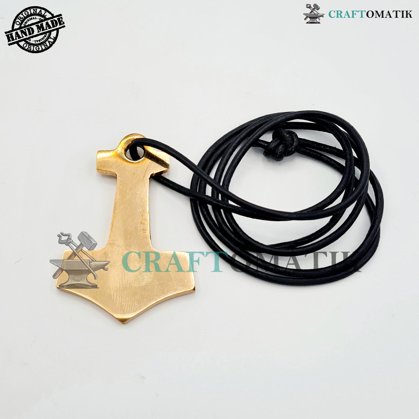 Medieval Amulet | Handmade Viking pendant | Red Copper Celtic Locket | Anchor form | HFA20-G