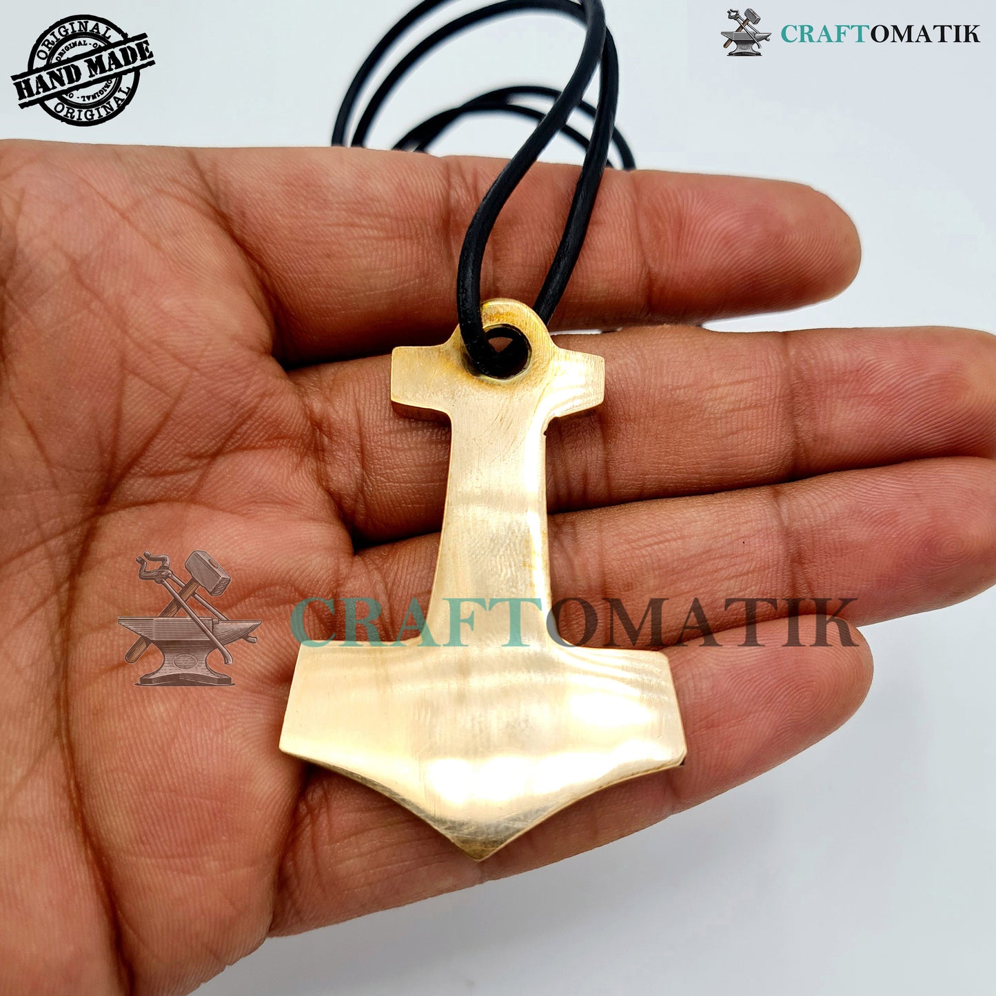 Medieval Amulet | Handmade Viking pendant | Red Copper Celtic Locket | Anchor form | HFA20-G