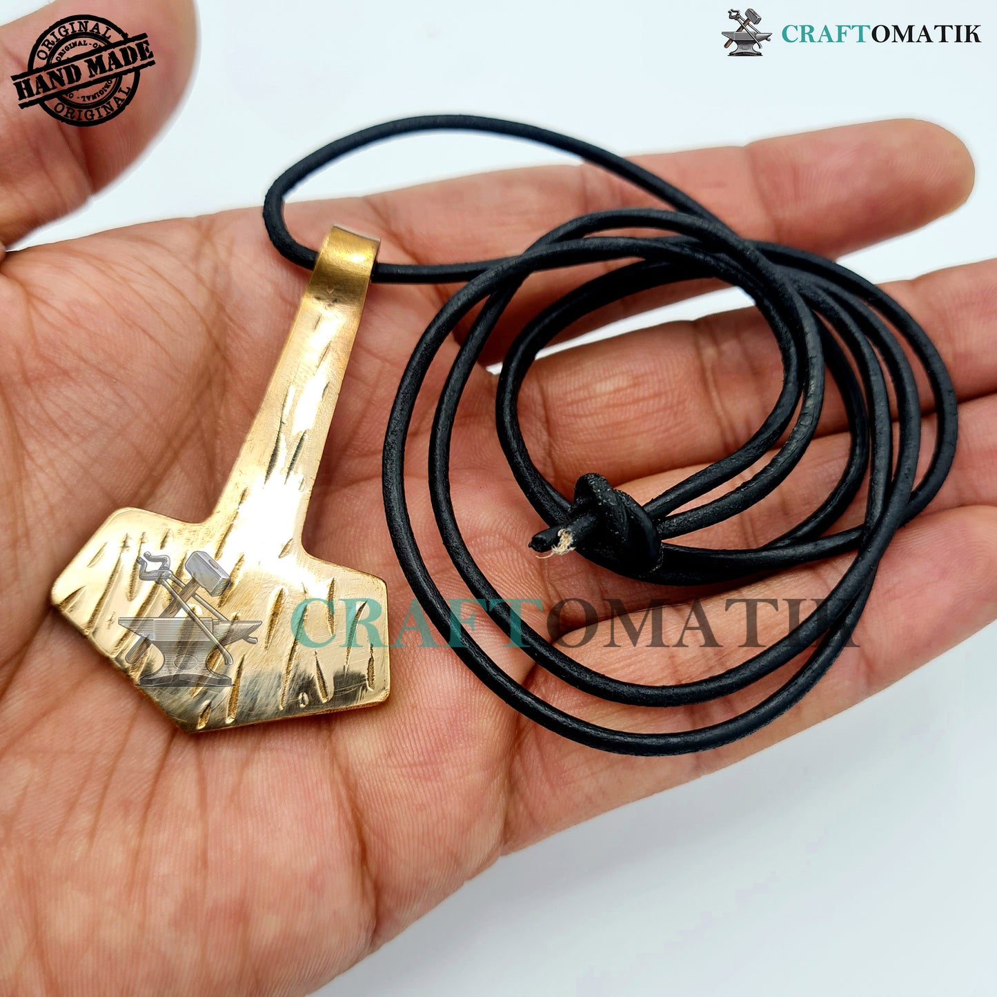 Medieval Amulet | Handmade Viking pendant | Red Copper Celtic Locket | Anchor form | HFA22-G