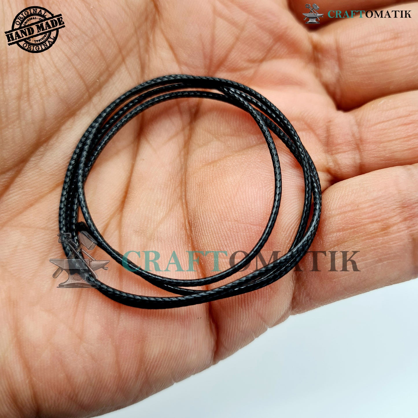Gewachste Lederschnur | 10 m, 1 mm, Schnurband, Halskette, Seil, Perlenarmband für DIY-Schmuckherstellung | HFAC02