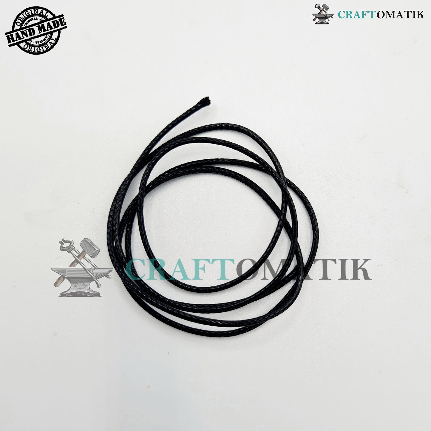 Gewachste Lederschnur | 10 m, 1 mm, Schnurband, Halskette, Seil, Perlenarmband für DIY-Schmuckherstellung | HFAC02