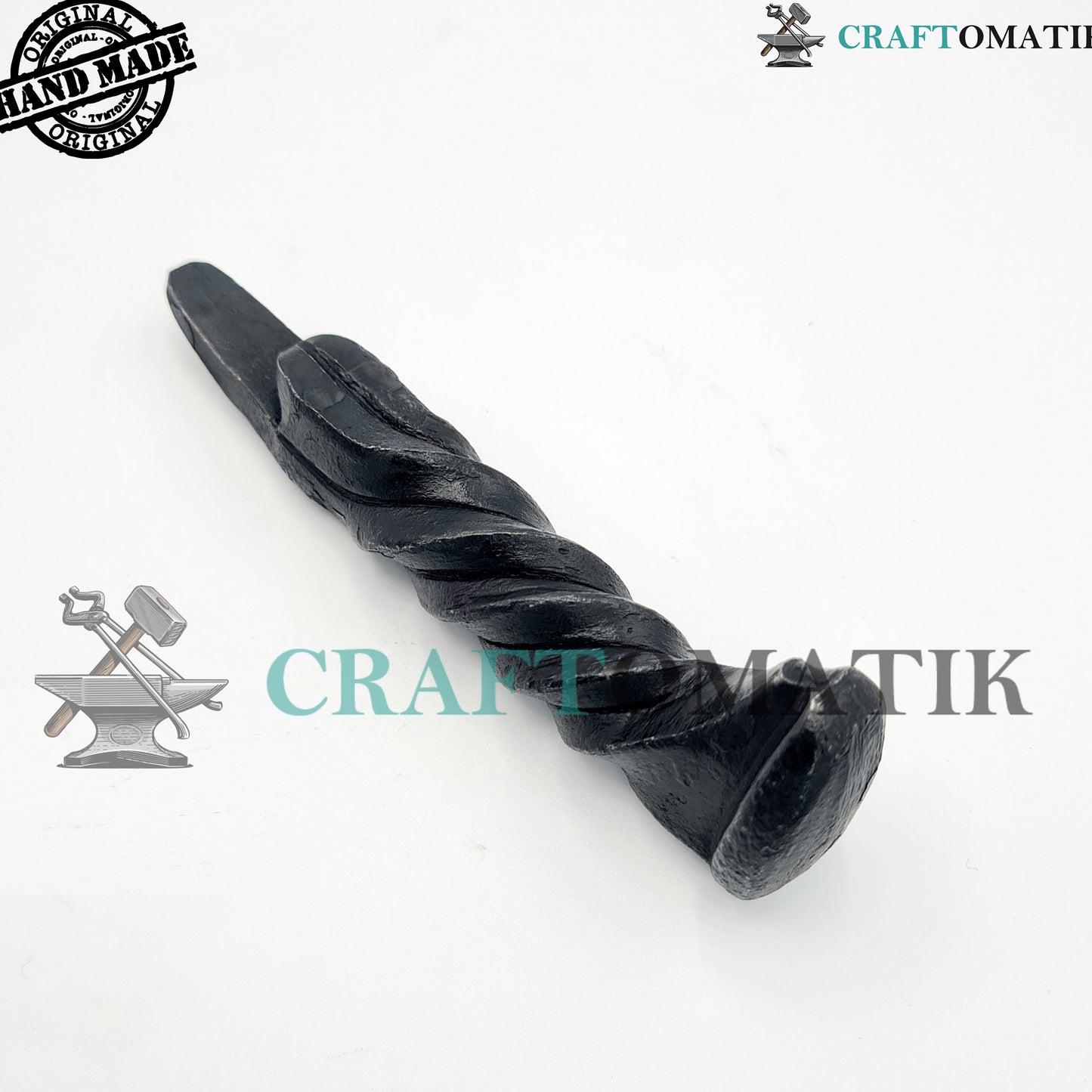 Hand-forged Bottle Opener | Twisted Wrought Iron Cap Opener | Middle Ages style | HFCS05