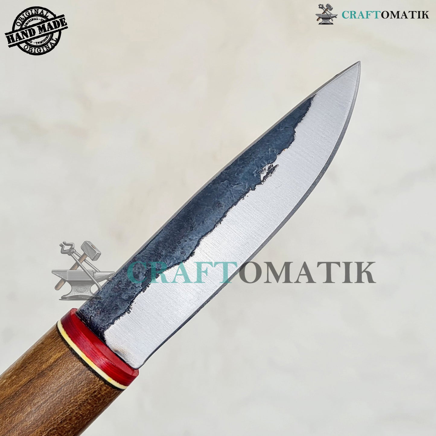 Medieval Celtic knife | Handmade Viking knife 20 cm | Carbon steel blade Garden Camping knife | leather cover | LARP | HFK28