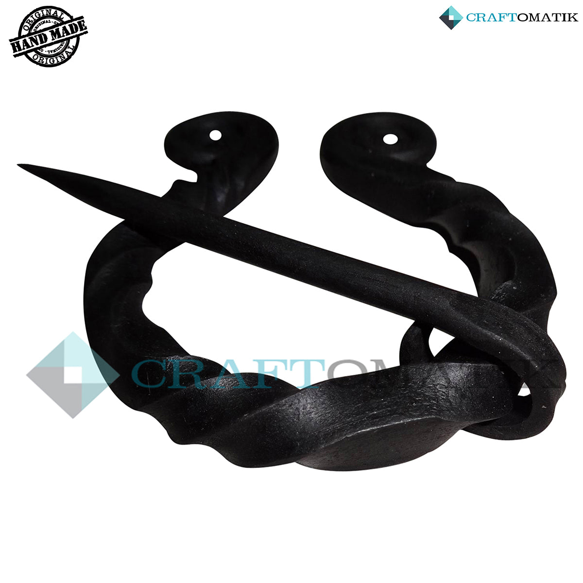 Mittelalterliche Brosche | Schmiedeeiserner Ring und Nadel | Handgefertigte Wikinger LARP Fibel Ringverschluss Kleidungsnadel | HFRC04