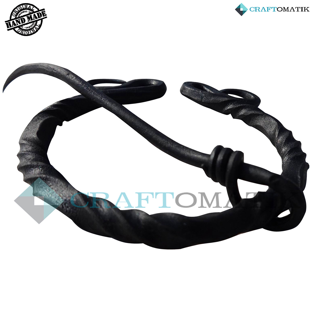 Medieval Brooch | Wrought Iron Ring and Needle | Handmade Viking LARP Fibula Ring Clasp Garment Pin | HFRC08