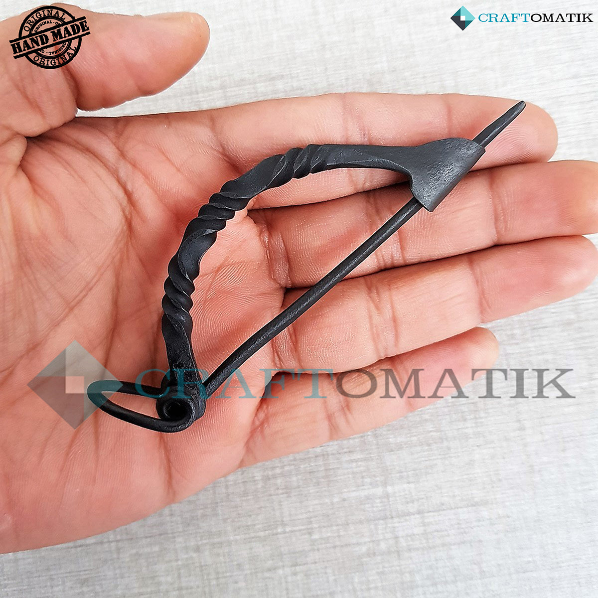 Medieval Brooch | Wrought Iron Ring and Needle | Handmade Viking LARP Fibula Ring Clasp Garment Pin | HFRC20