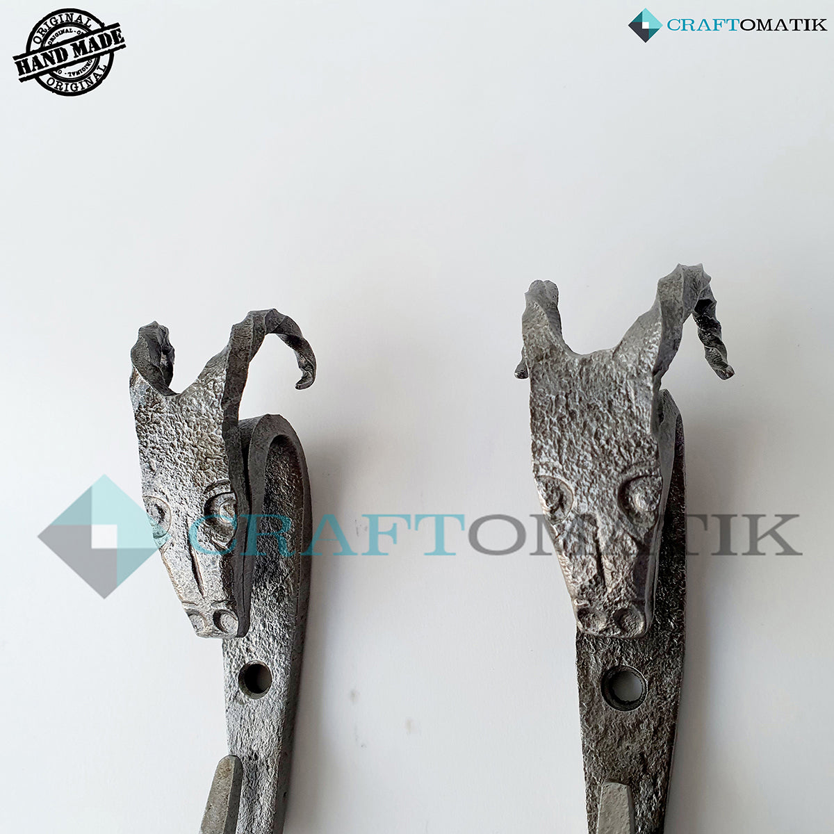 Handgeschmiedet Widderkopf Haken - II