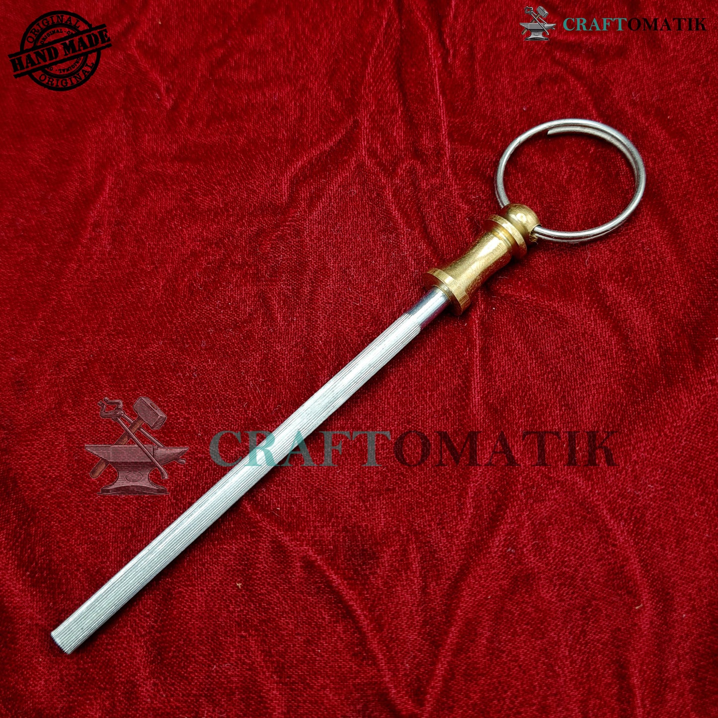Knife sharpener rod | Key chain knife sharpener | EDC Pocket Keychain Laguiole sharpening rod | KS01