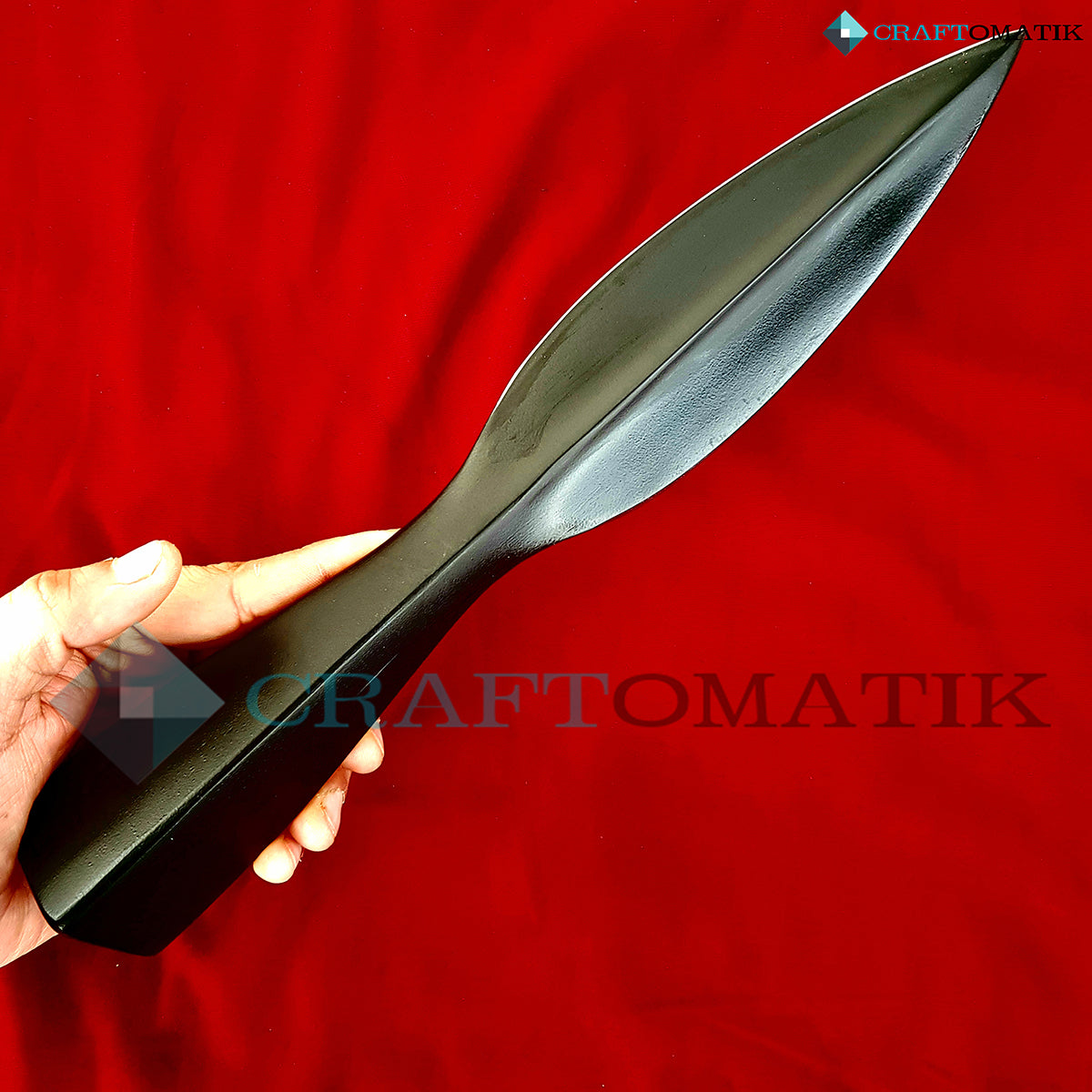 Schwarz Eber-Saufeder Spitze -(34 cm)