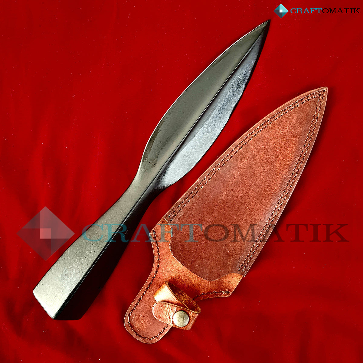 Schwarz Eber-Saufeder Spitze -(34 cm)