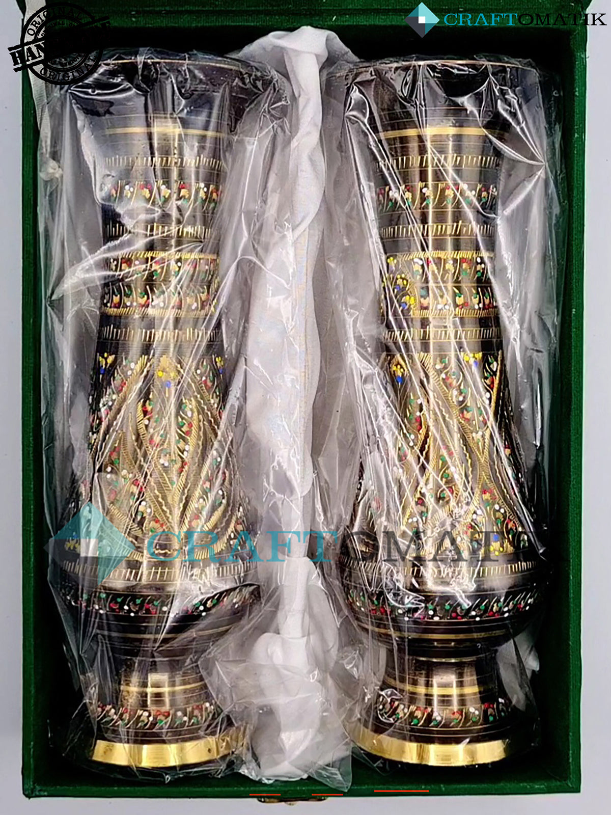 Royal Vase Geschenkset | Blumentöpfe | Messinggravur | Handgefertigt | VS02