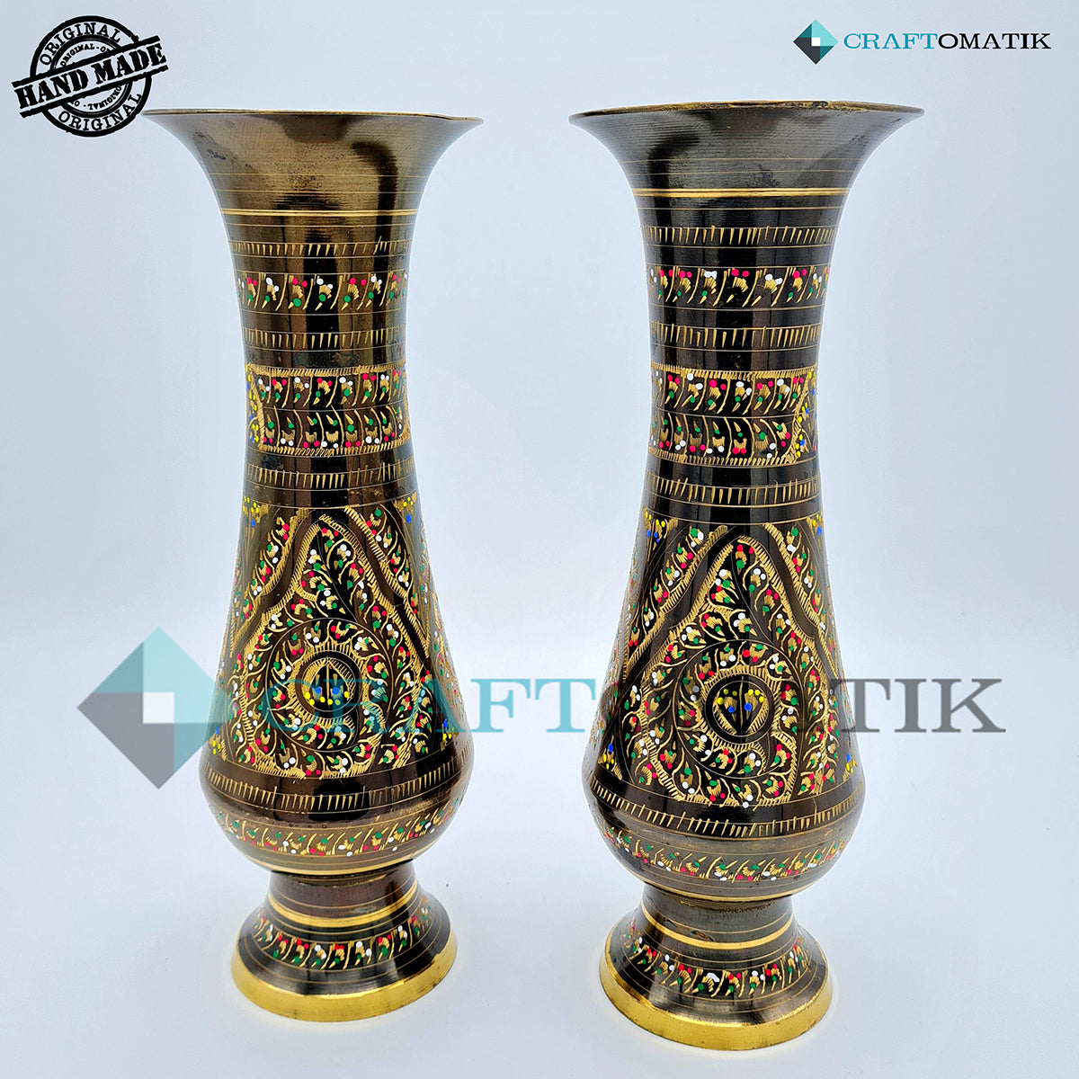 Royal Vase Geschenkset | Blumentöpfe | Messinggravur | Handgefertigt | VS03