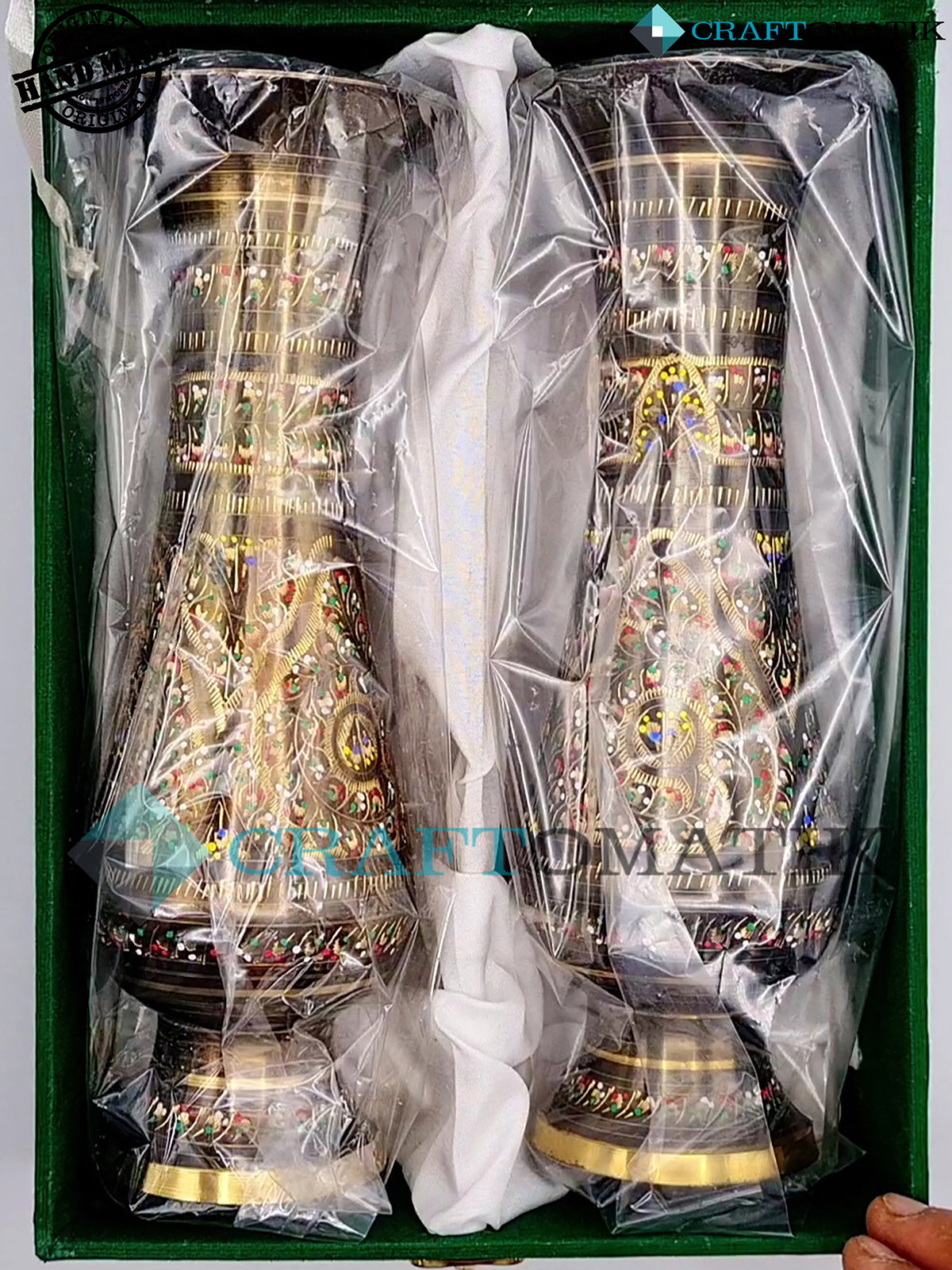Royal Vase Geschenkset | Blumentöpfe | Messinggravur | Handgefertigt | VS03