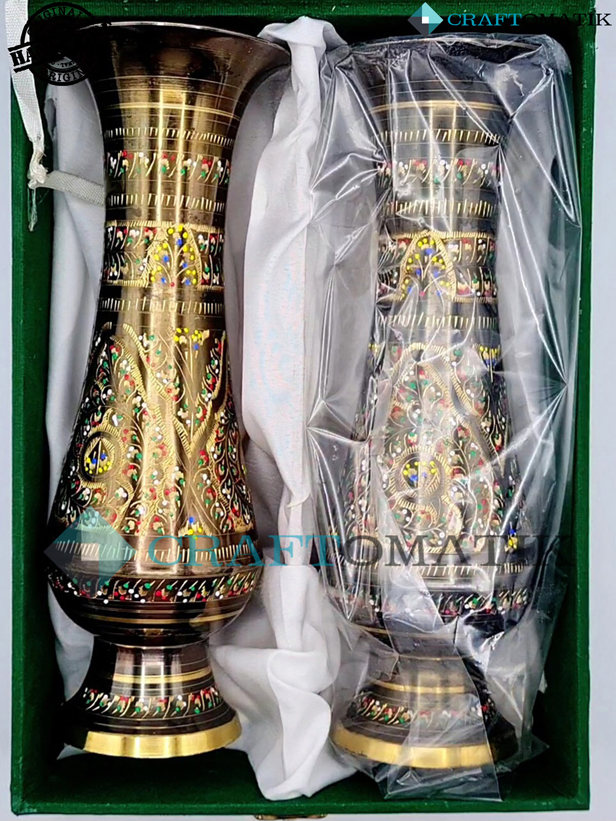Royal Vase Geschenkset | Blumentöpfe | Messinggravur | Handgefertigt | VS03