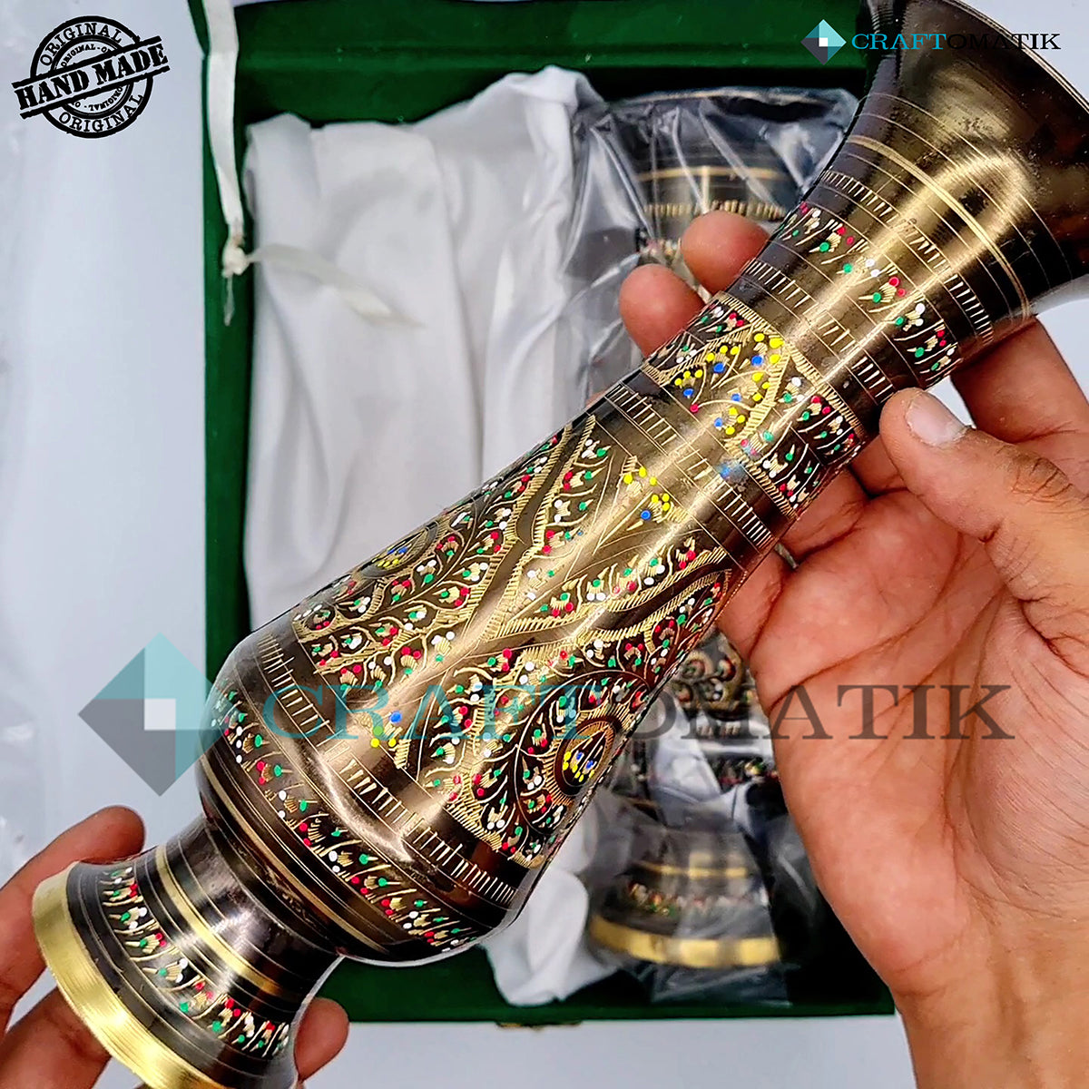Royal Vase Geschenkset | Blumentöpfe | Messinggravur | Handgefertigt | VS03