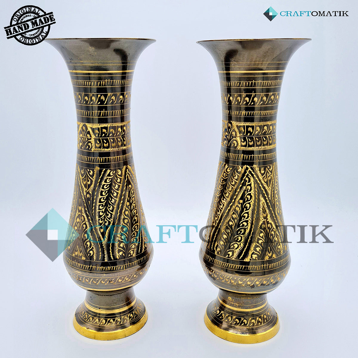 Royal Vase Geschenkset | Blumentöpfe | Messinggravur | Handgefertigt | VS05