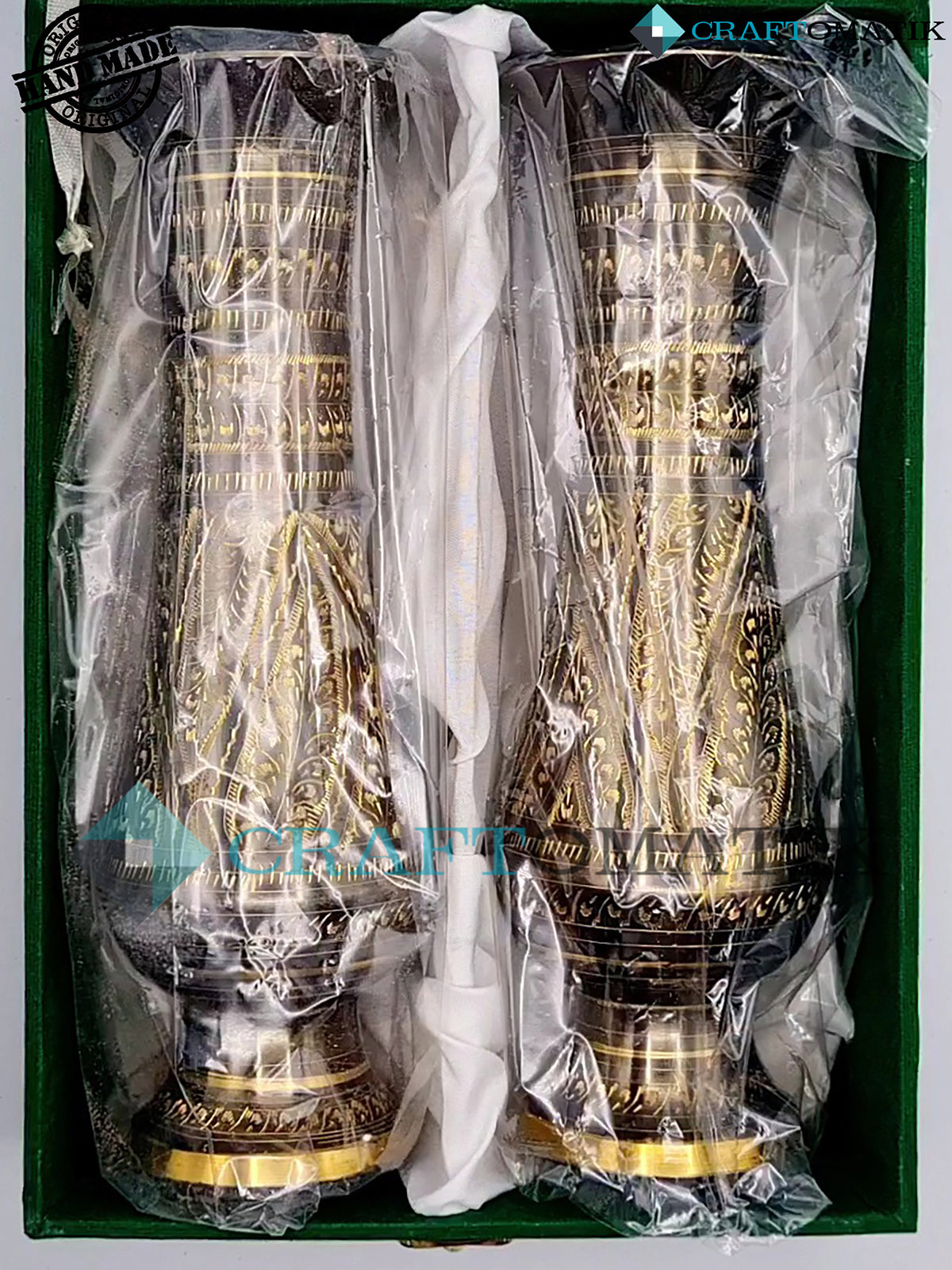 Royal Vase Geschenkset | Blumentöpfe | Messinggravur | Handgefertigt | VS05
