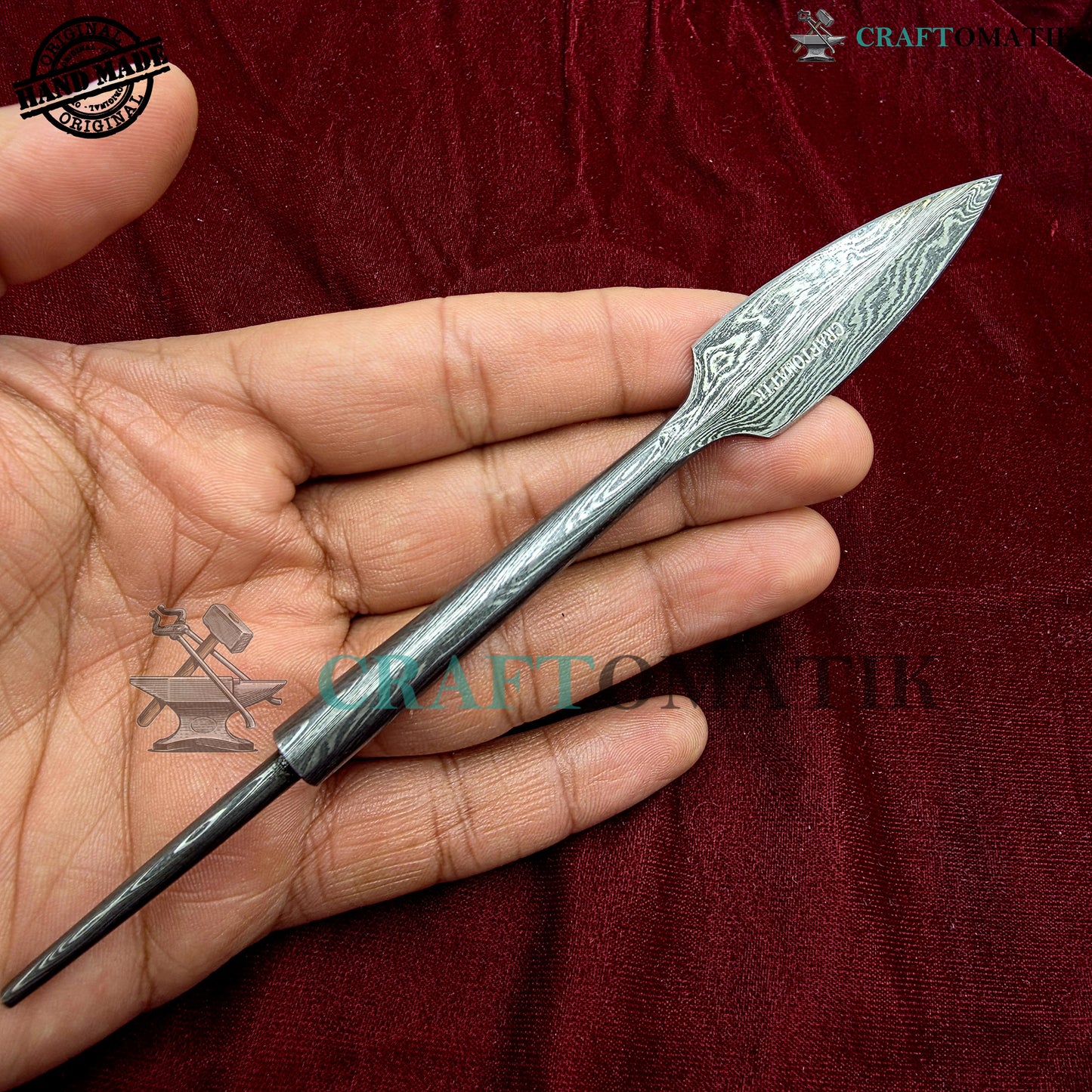 Arrowheads Handcrafted | Medieval Archery Hunting Tips | 38 grams | Handcrafted Damascus Steel Arrows | AHF41