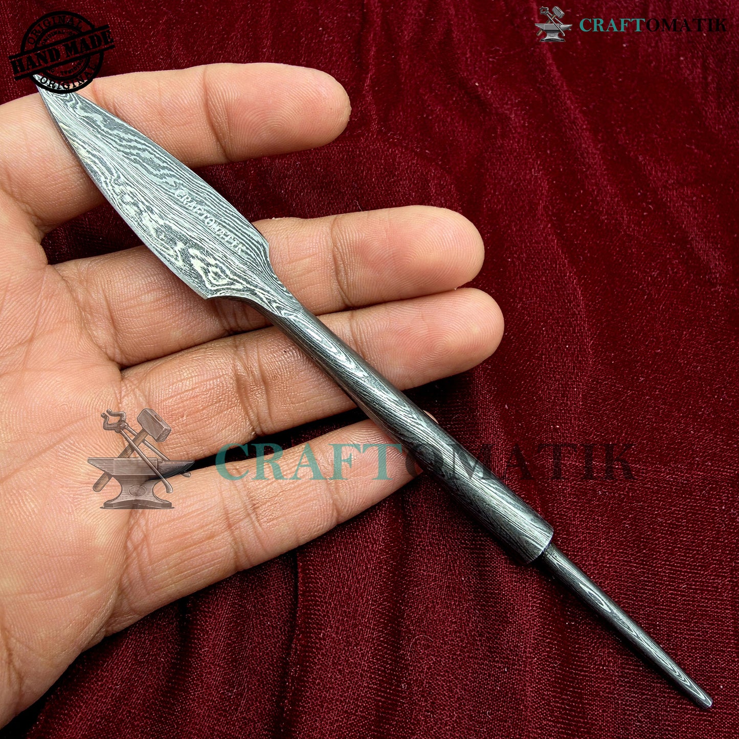 Arrowheads Handcrafted | Medieval Archery Hunting Tips | 38 grams | Handcrafted Damascus Steel Arrows | AHF41