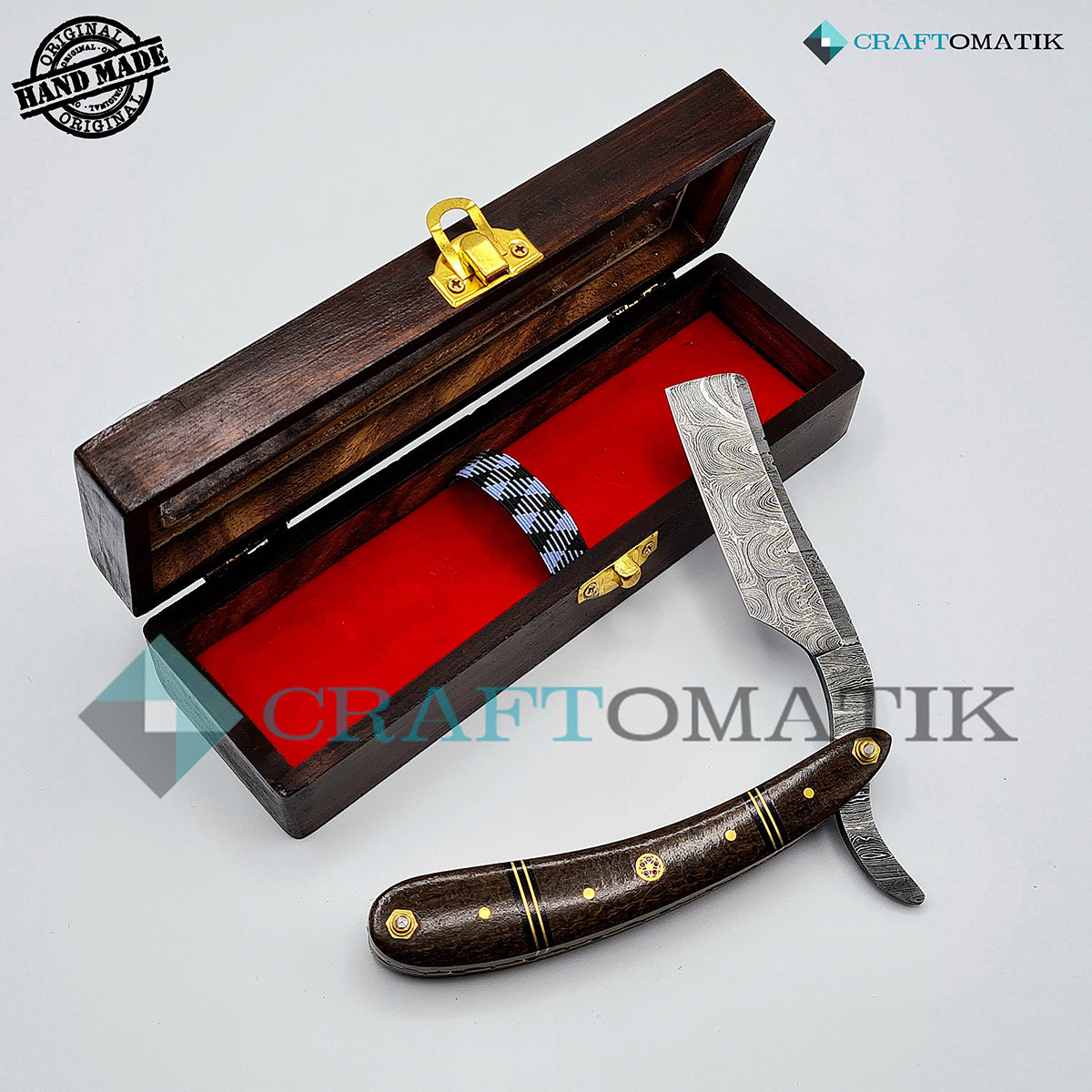 Damascus Steel Barber Razor Giftset - DBR28