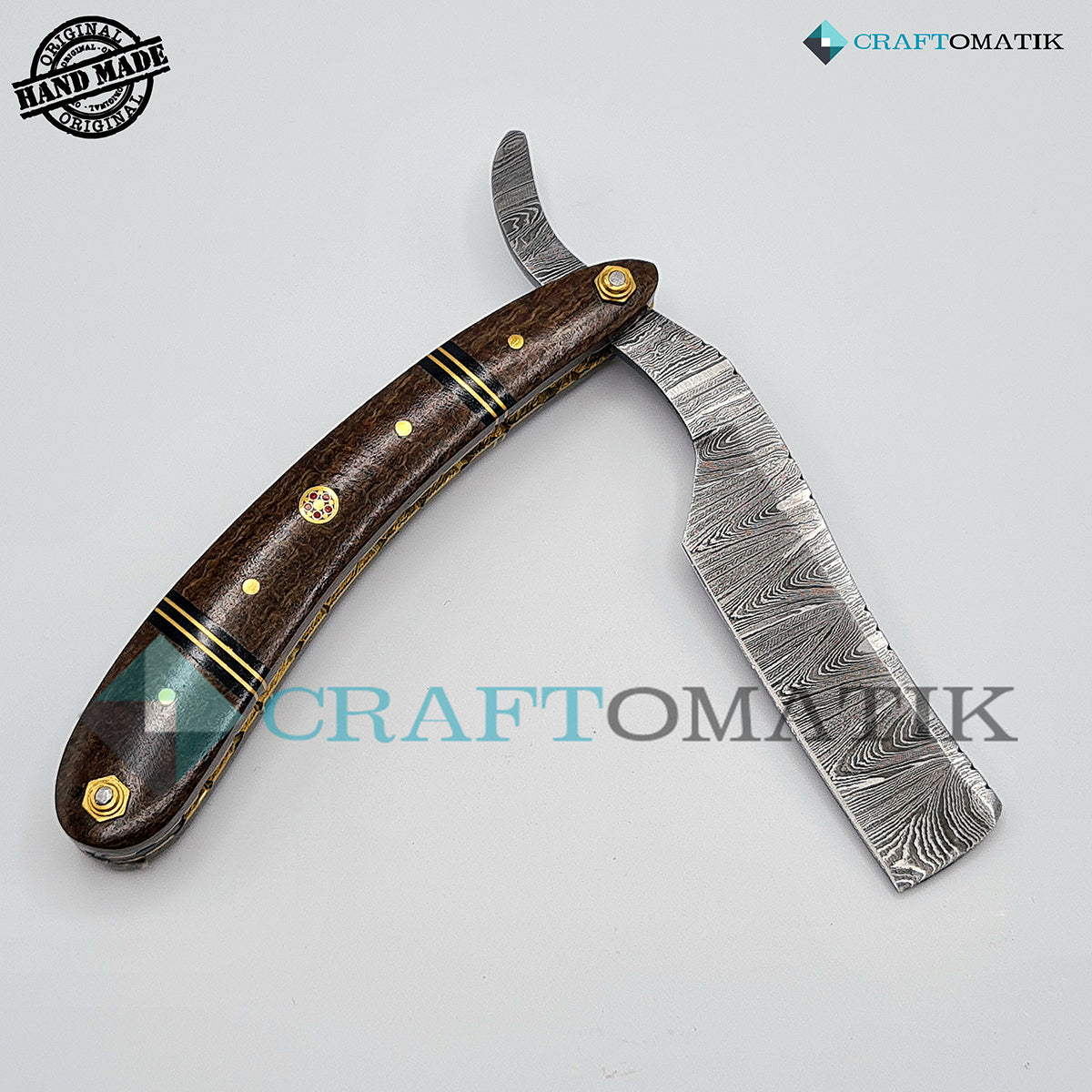 Damascus Steel Barber Razor Giftset - DBR28