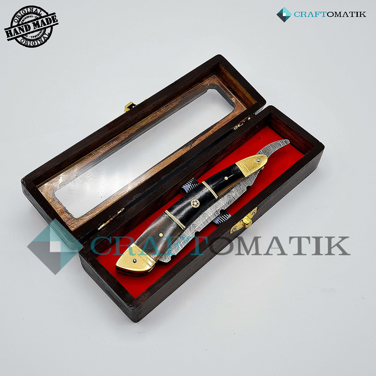 Damascus Steel Barber Razor Giftset - DBR34