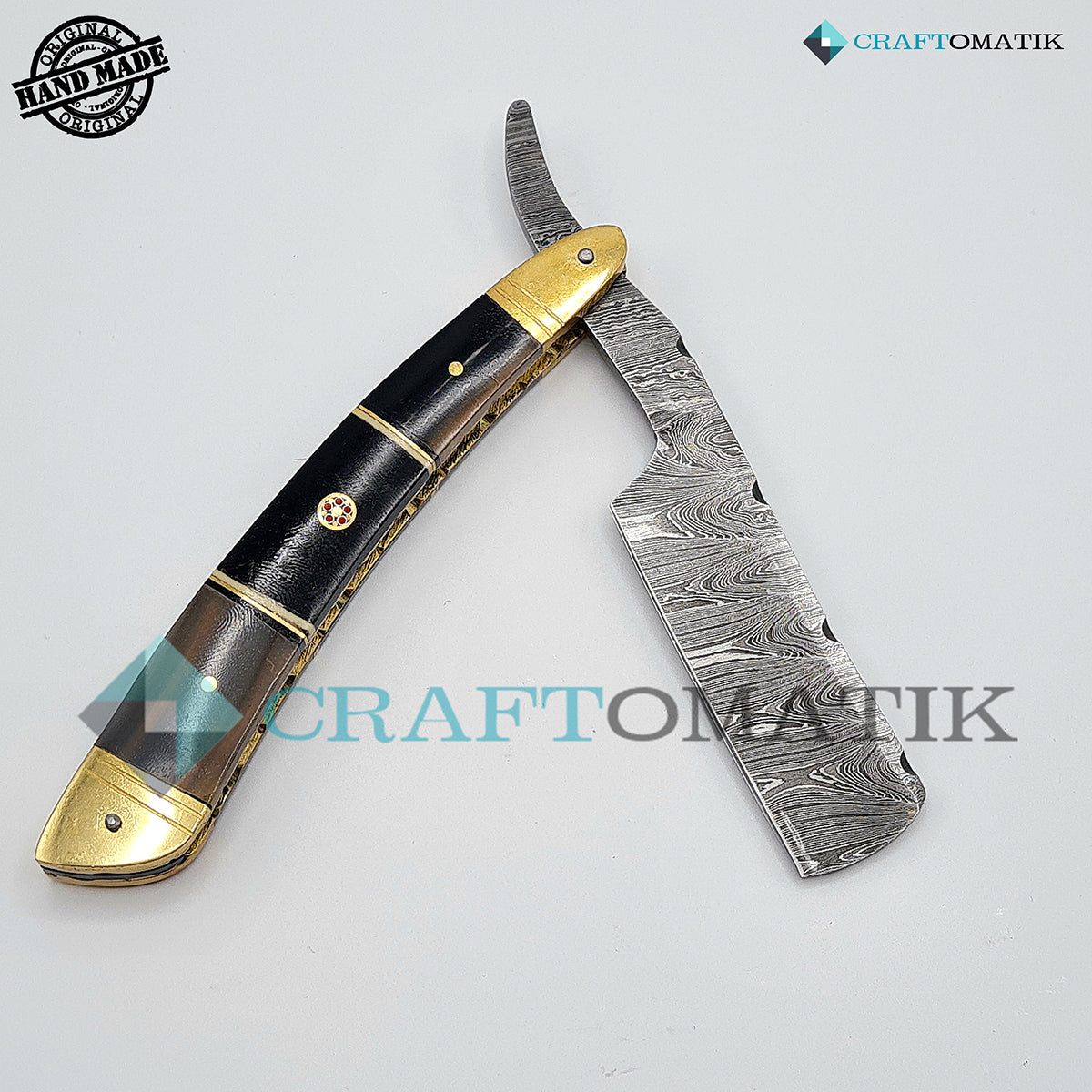 Damascus Steel Barber Razor Giftset - DBR34