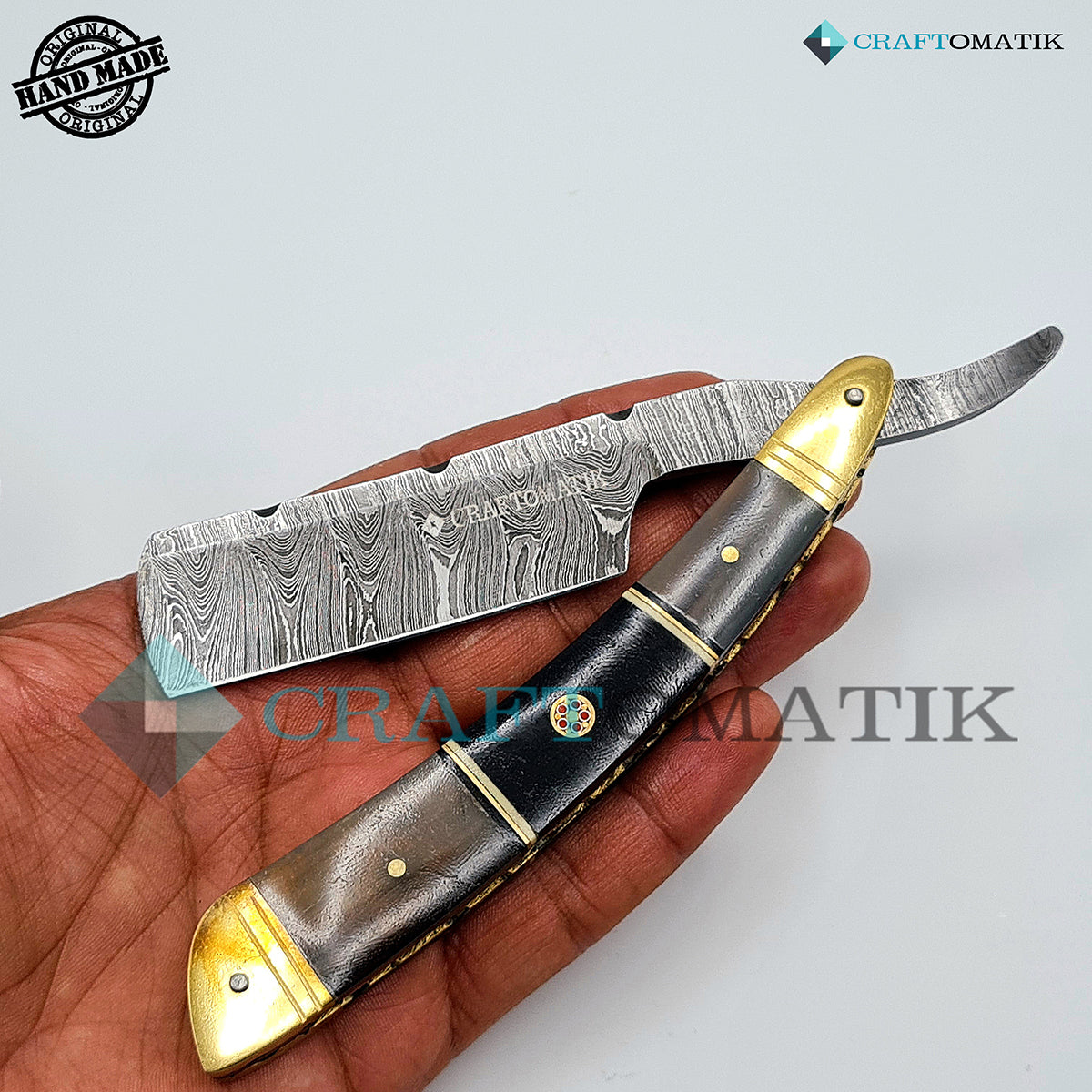 Damascus Steel Barber Razor Giftset - DBR34