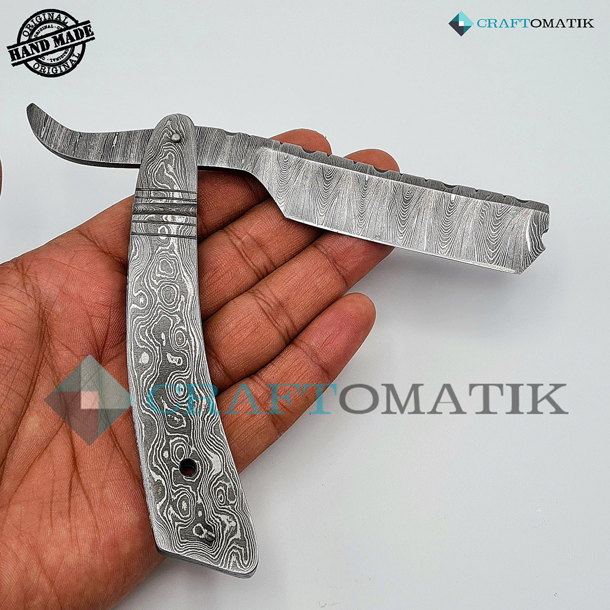 Damascus Steel Barber Razor Giftset - DBR38