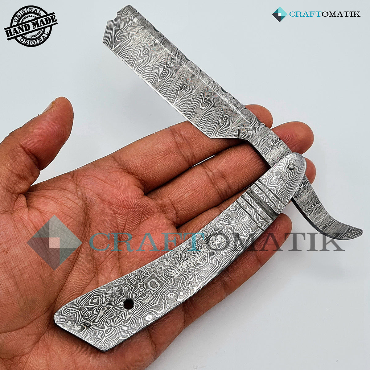 Damascus Steel Barber Razor Giftset - DBR38