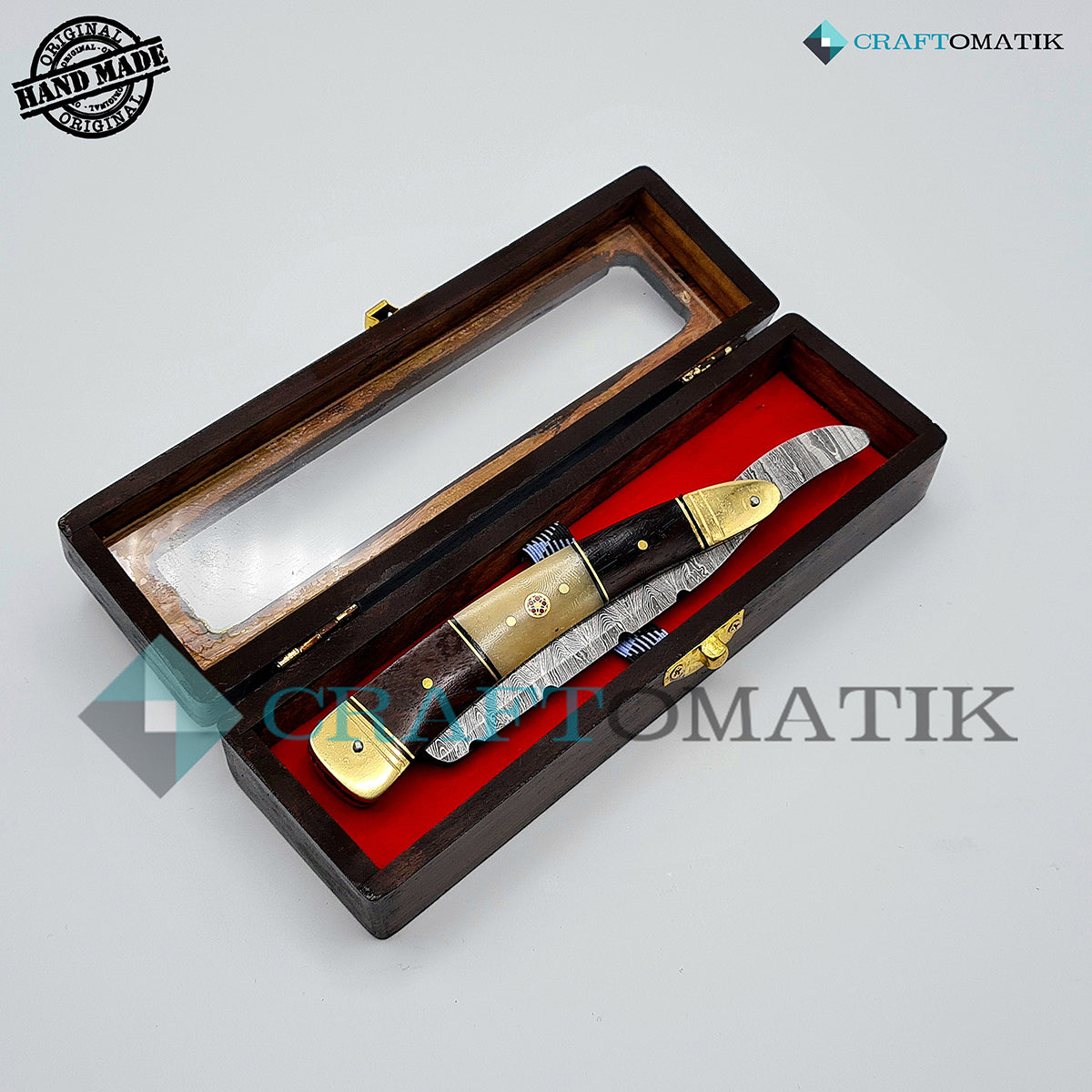 Damascus Steel Barber Razor Giftset - DBR39