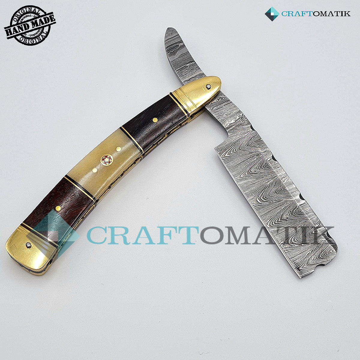 Damascus Steel Barber Razor Giftset - DBR39